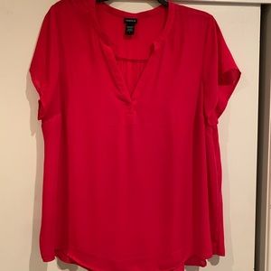 Torrid Short Sleeve Georgette Pullover 2X Pink